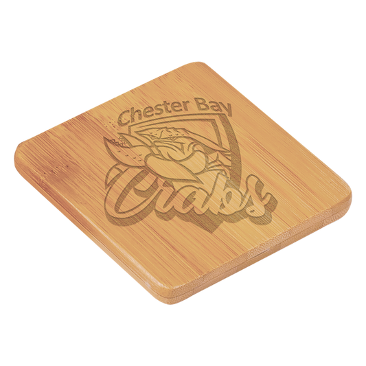 3 1/2" x 3 1/2" Square Bamboo Coaster