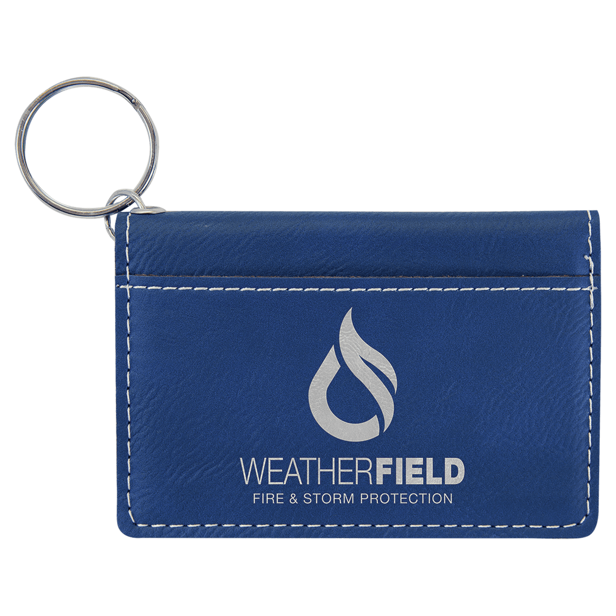4 1/4 x 3" Laserable Leatherette Keychain ID Holder