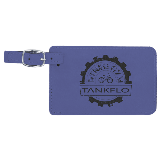 4 1/4 x 2 3/4" Laserable Leatherette Luggage Tag