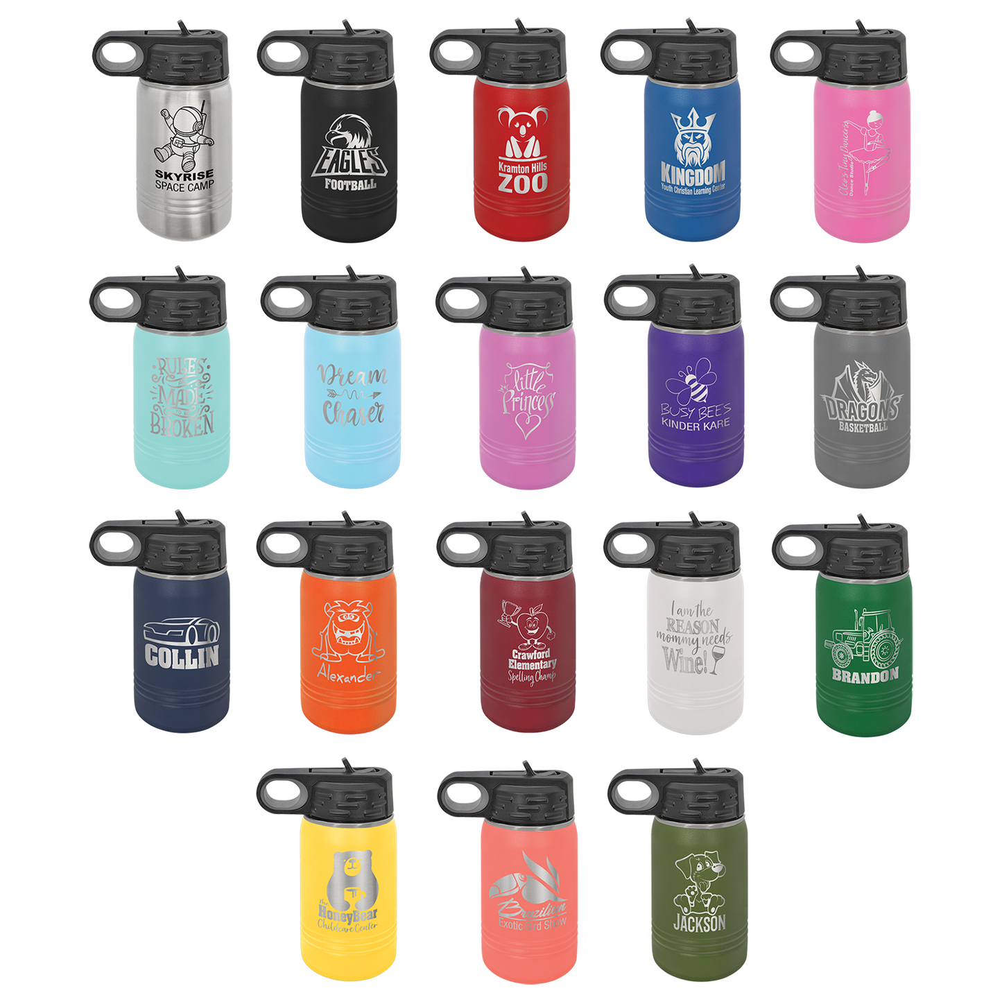 12 Oz Polar Camel Insulated Water Bottle