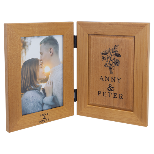 Genuine Red Alder Dual Picture Frame (Frame Only-Alder Plate Sold Separately)