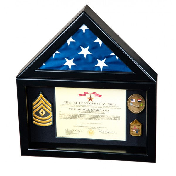 Flag Case/Shadow Box Combo for Retirement flag