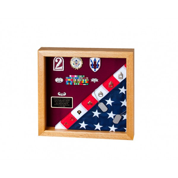 Square Flag Case/Shadow Box, for Memorial flag