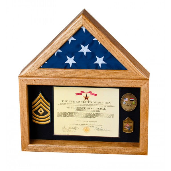Flag Case/Shadow Box Combo for Retirement flag