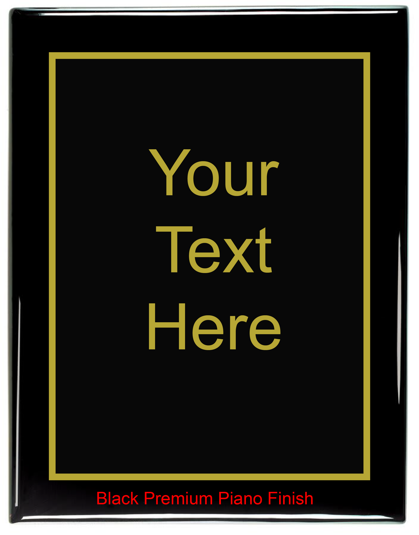 Premium Piano Finish Plaque with Basic Plate