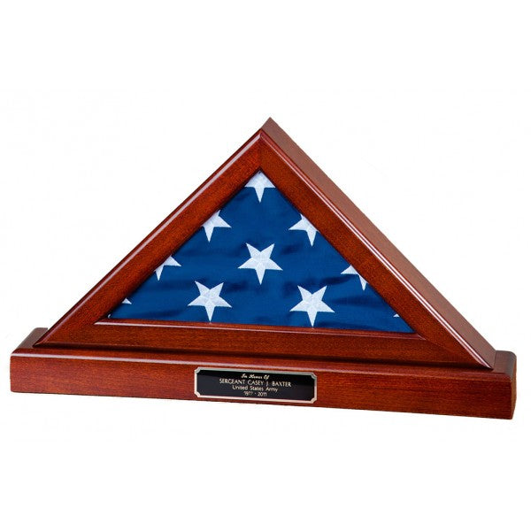 Flag Case on Pedestal Base, for retirement flag