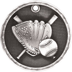 2" 3D Baseball/Softball Medal