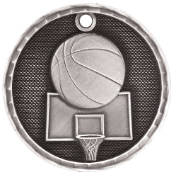 2" 3D Basketball Medal