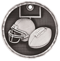 2" 3D Football Medal