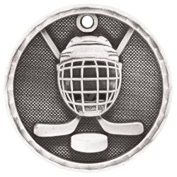 2" 3D Hockey Medal