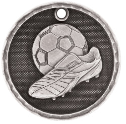 2" 3D Soccer Medal