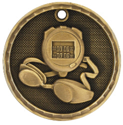 2" 3D Swimming Medal