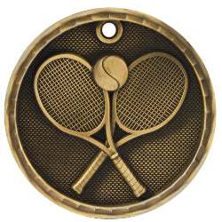 2" 3D Tennis Medal