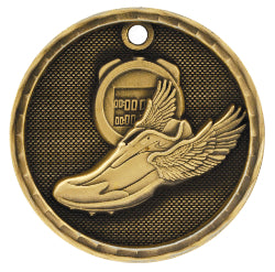 2" 3D Track Medal