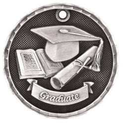 2" 3D Graduate Medal