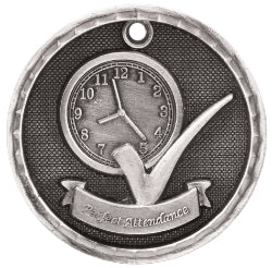 2" 3D Perfect Attendance Medal