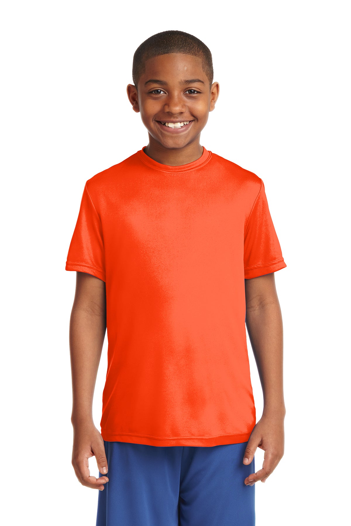 Neon Orange Sport Tek Youth Performance Tee
