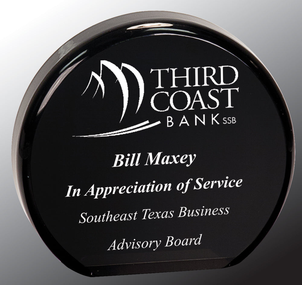 3 1/2" Black Acrylic Circle