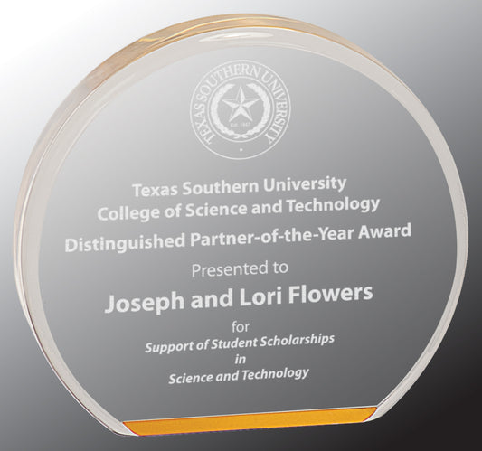 3 1/2" Gold Acrylic Circle