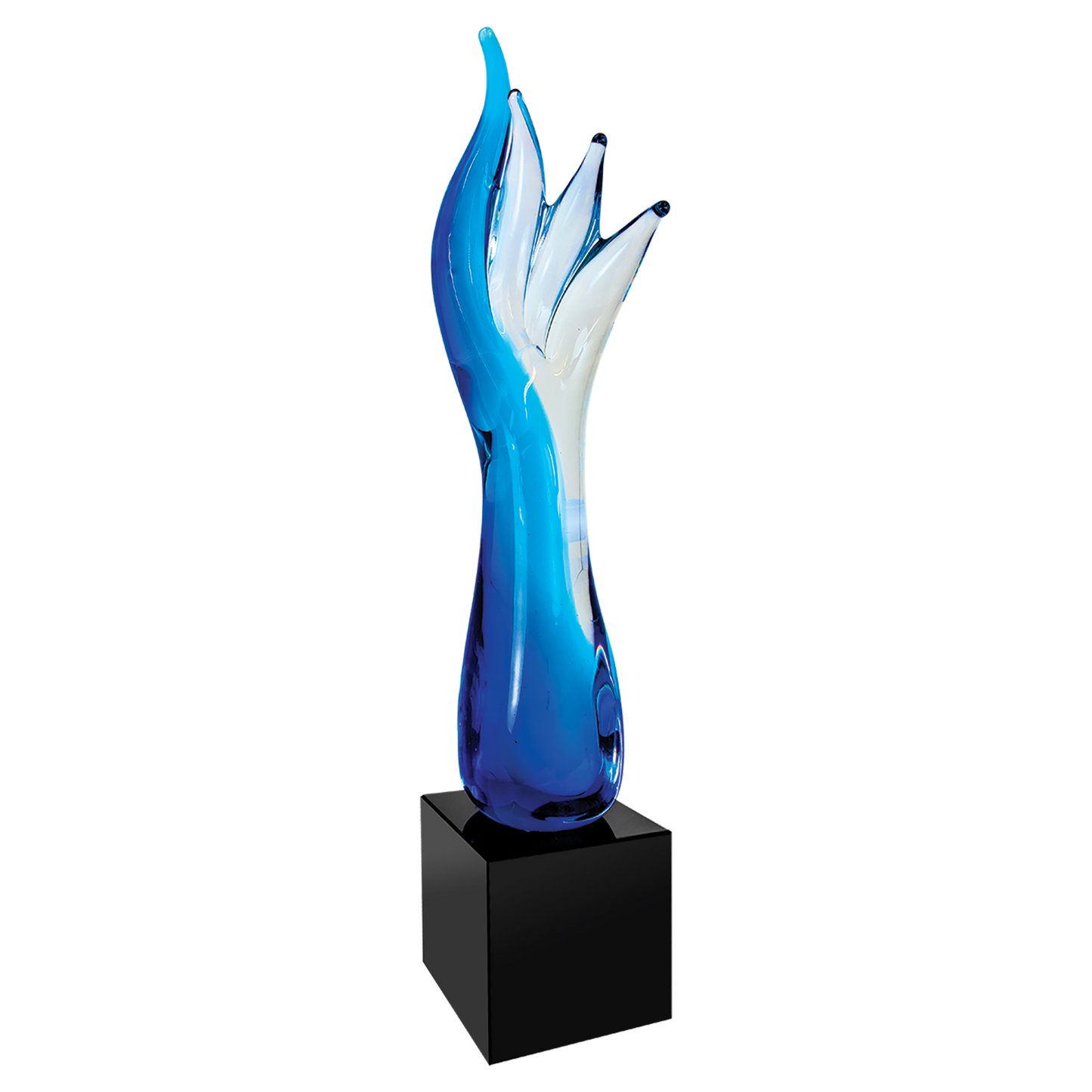 17" Blue Aspire Art Glass