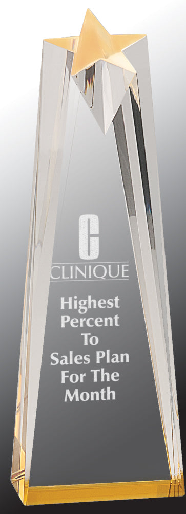 Gold Sculpted Star Acrylic