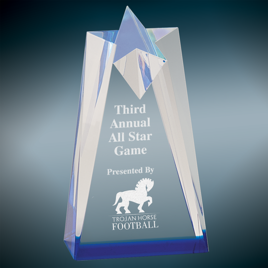 Blue Sculpted Star Acrylic