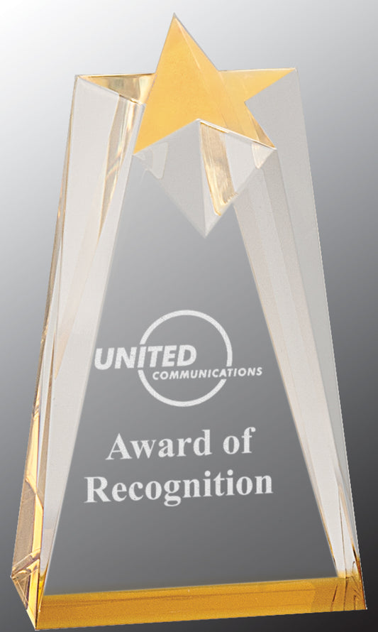 Gold Sculpted Star Acrylic