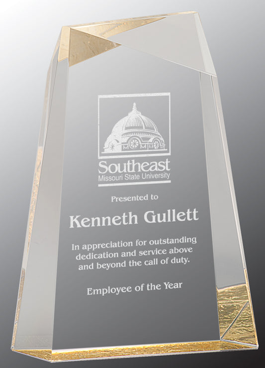 Gold Facet Wedge Acrylic