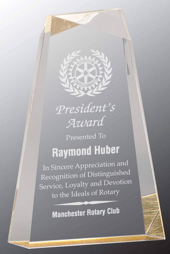 Gold Facet Wedge Acrylic