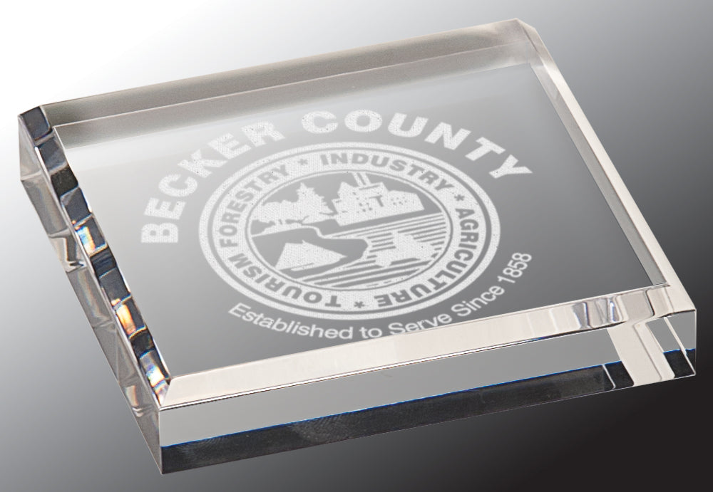 Clear Acrylic Paperweight