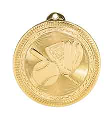 2" Baseball/Softball Laserable BriteLazer Medal