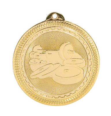 2" Weightlifting Laserable BriteLazer Medal