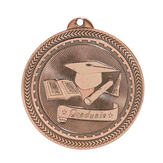 2" Graduate Laserable BriteLazer Medal