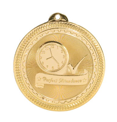 2" Perfect Attendance Laserable BriteLazer Medal