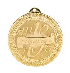 2" Spelling Laserable BriteLazer Medal