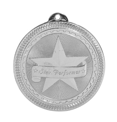 2" Star Performer Laserable BriteLazer Medal