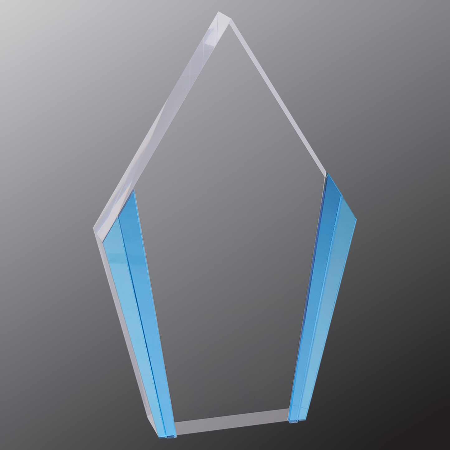 Diamond Acrylic with Blue Edges