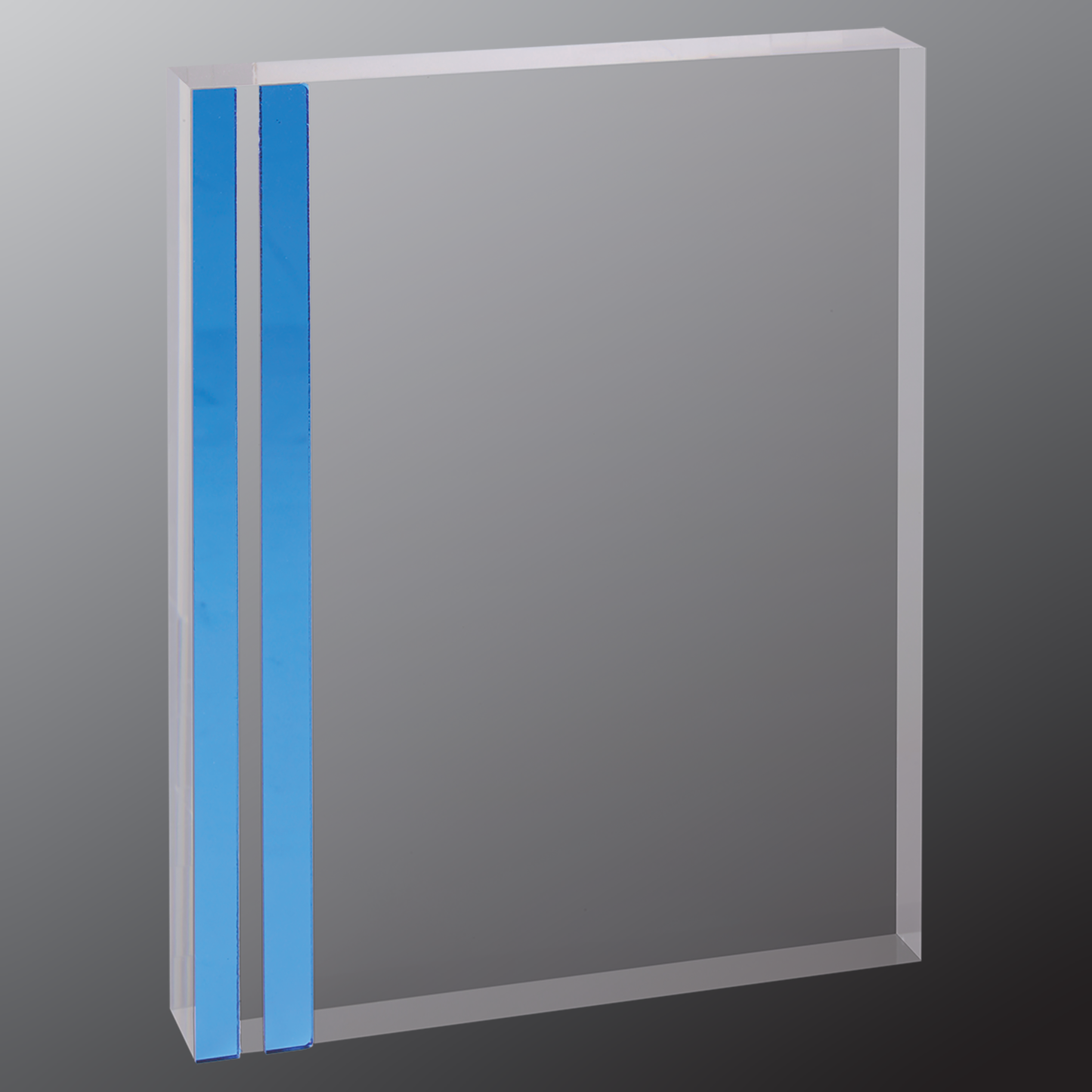 Rectangle Acrylic with Blue Edge