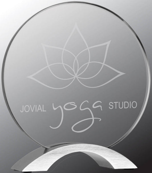 Round Cosmic Acrylic with Silver Base