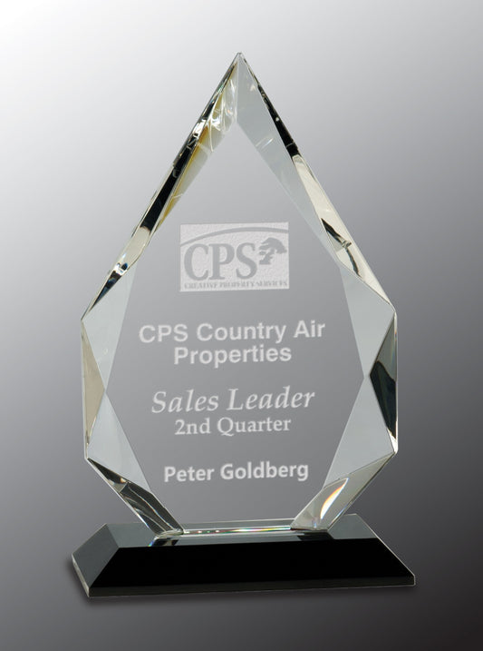 Diamond Crystal on Black Pedestal Base