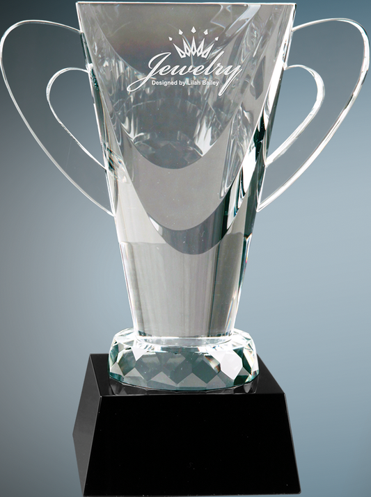 Crystal Cup on Black Pedestal Base