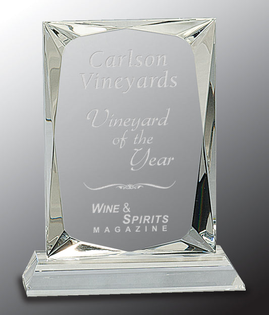 Crystal Rectangle on Clear Base