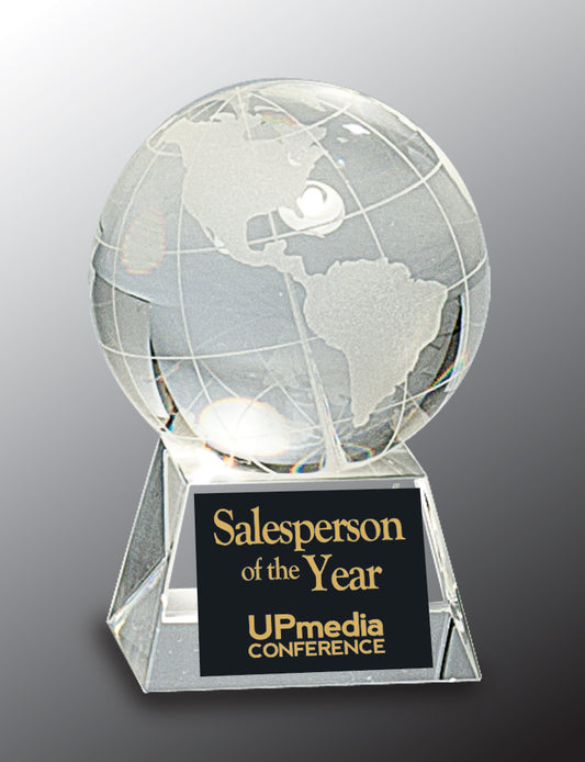 Crystal Globe on Clear Base