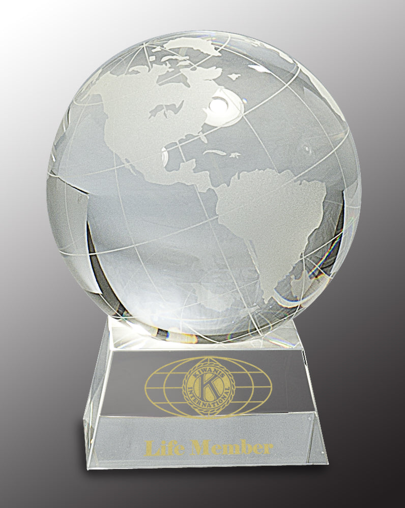 Crystal Globe on Clear Base
