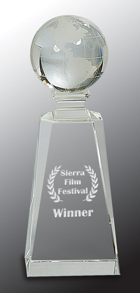 Crystal Globe on Clear Tower