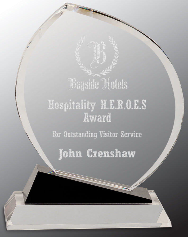 Crystal Oblong with Black Accents