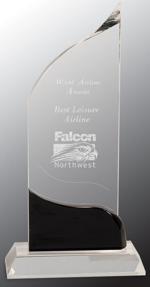 Clear Crystal Wave with Black Accent