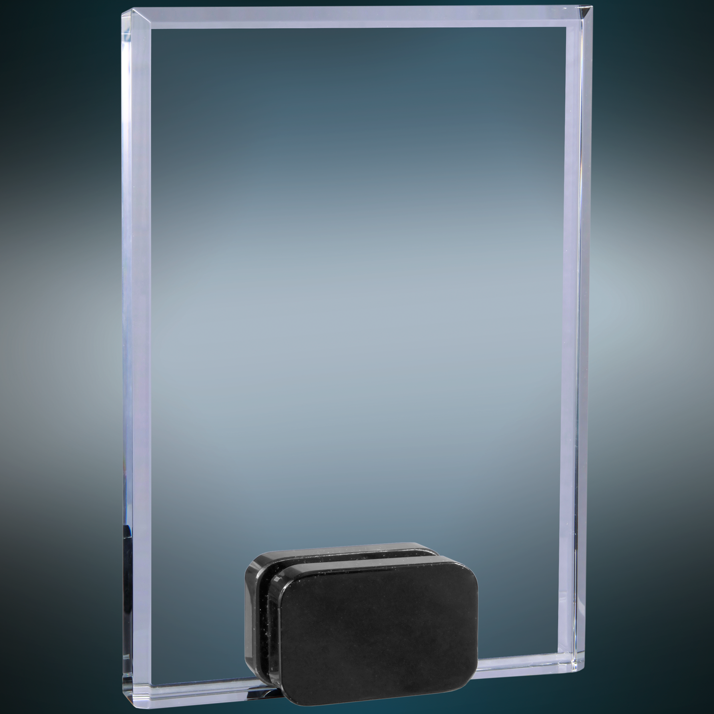 Crystal Rectangle with Black Crystal Base