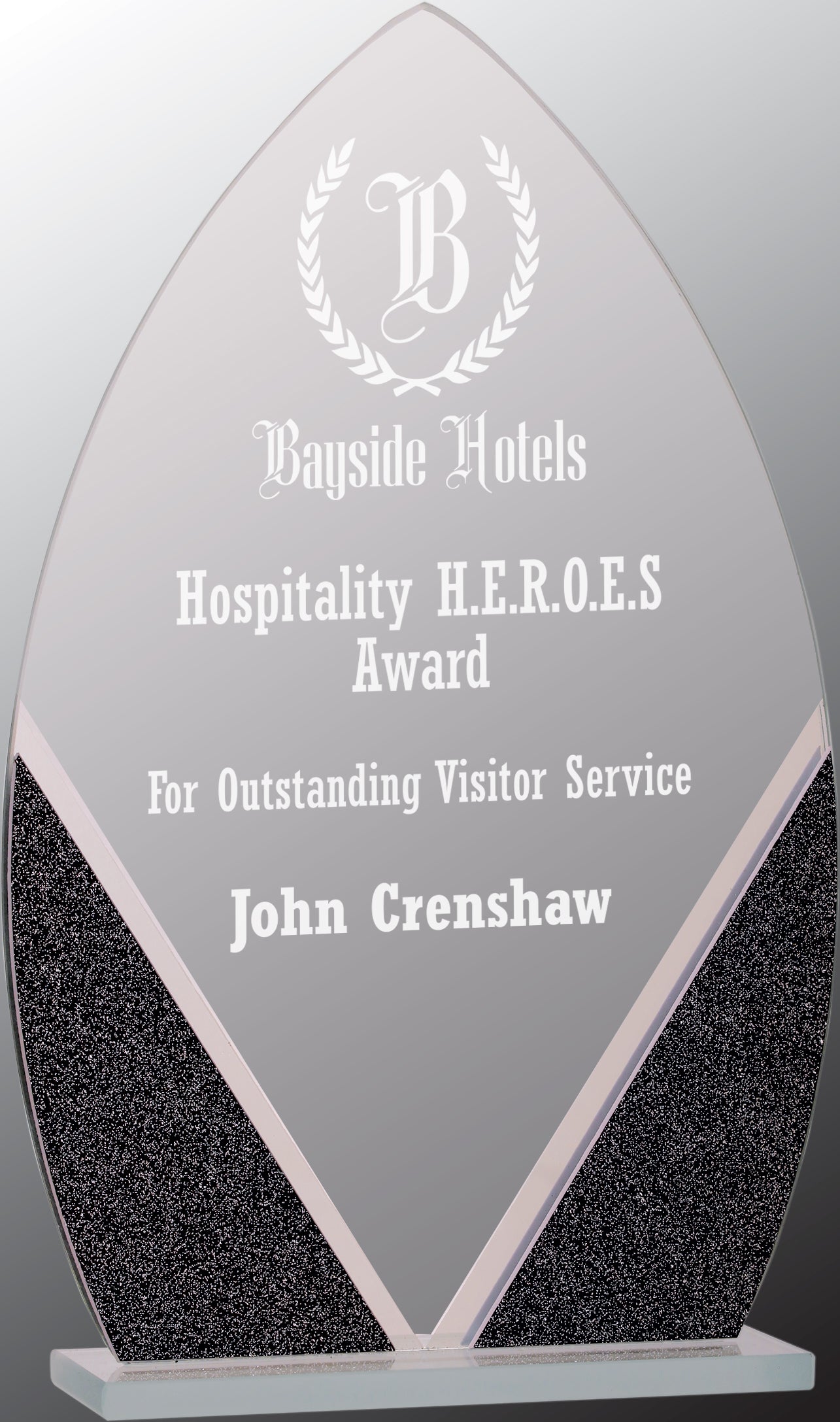 Oval Designer Glass Award