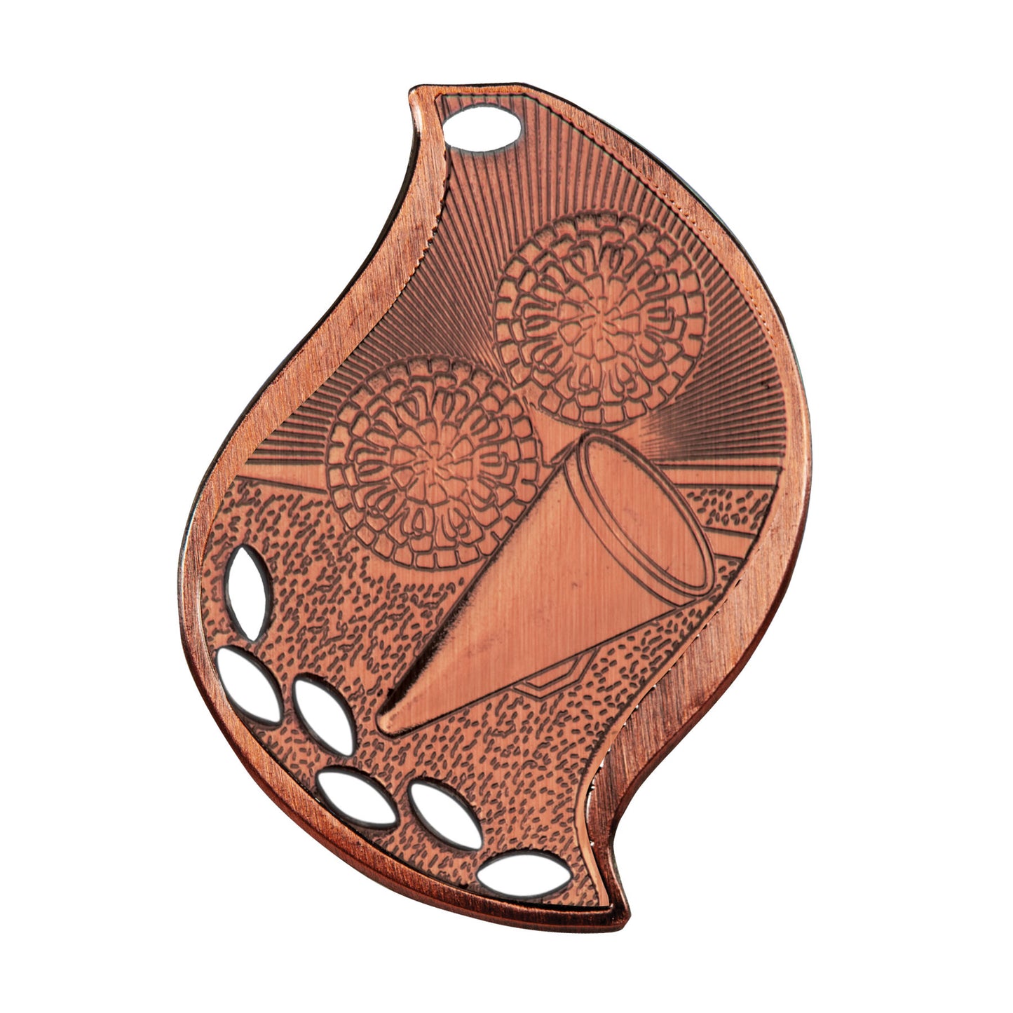 2 1/4" Cheer Laserable Flame Medal